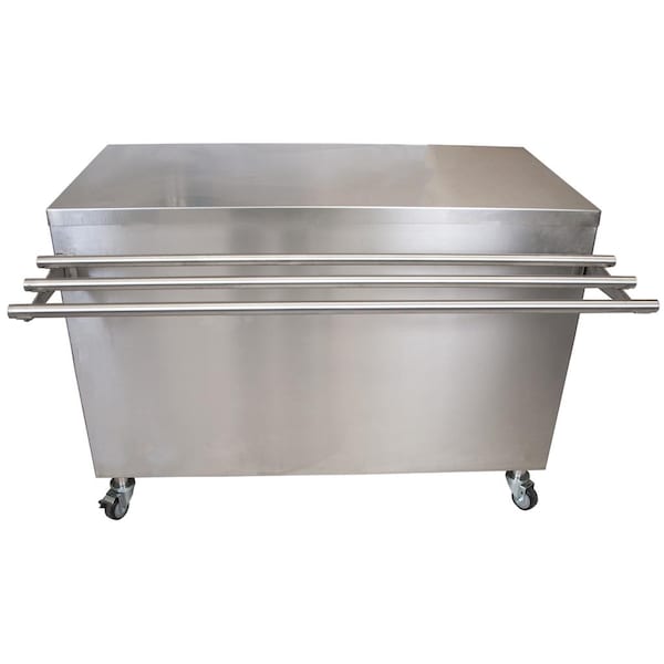 Bk Resources Stainless Steel Serving Counter with Hinged Doors and Drop Shelf 24X72 SECT-2472H - main